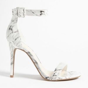 White marble heels